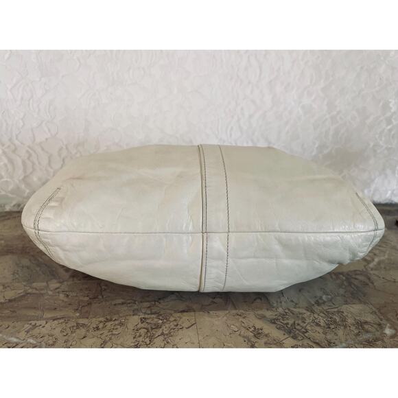 Authentic COACH Hampton white leather stitched Tote F10205 and wallet bundle - Picture 6 of 10